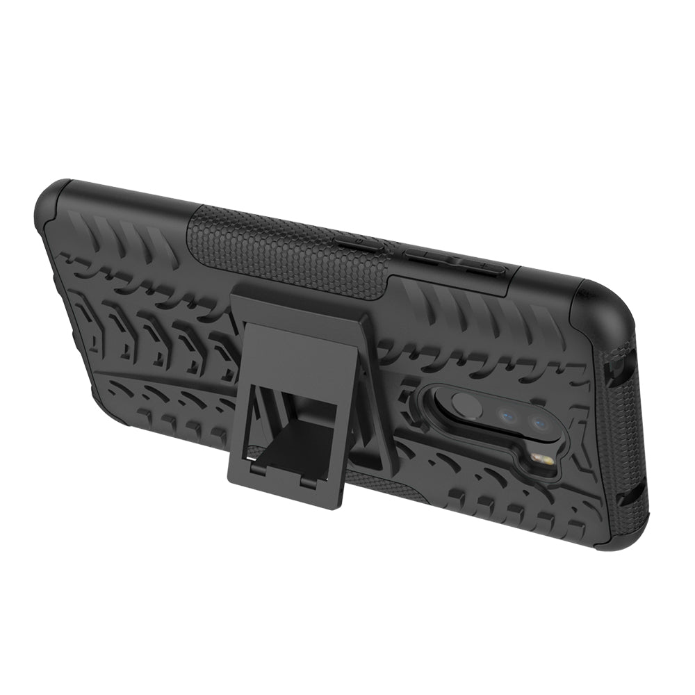 Anti-slip PC + TPU Hybrid Case with Kickstand for Xiaomi Pocophone F1 / Poco F1 in India