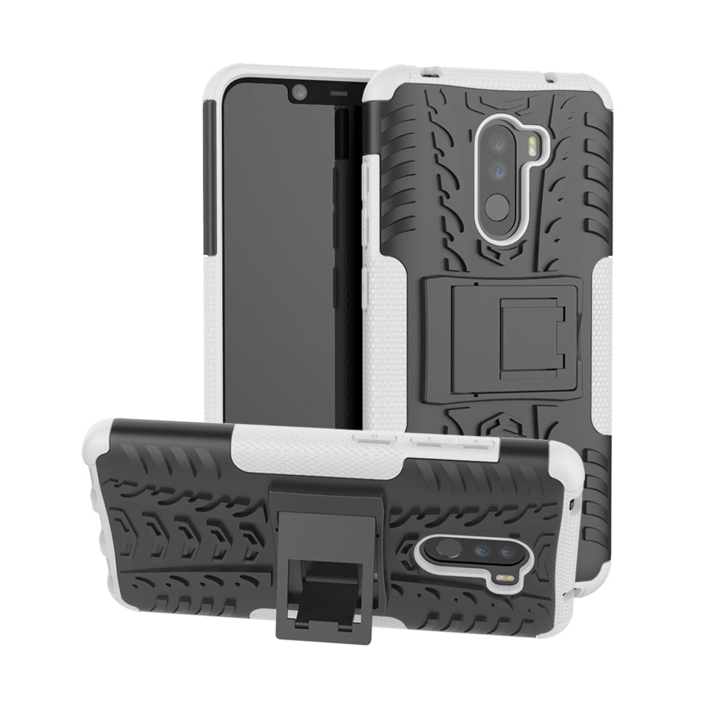 Anti-slip PC + TPU Hybrid Case with Kickstand for Xiaomi Pocophone F1 / Poco F1 in India