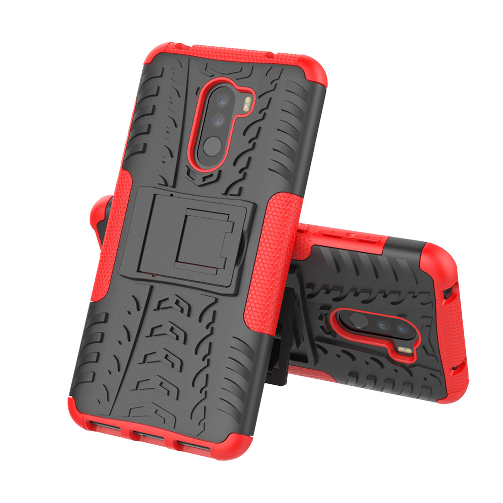 Anti-slip PC + TPU Hybrid Case with Kickstand for Xiaomi Pocophone F1 / Poco F1 in India