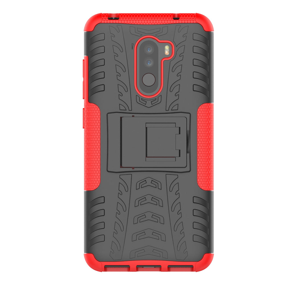 Anti-slip PC + TPU Hybrid Case with Kickstand for Xiaomi Pocophone F1 / Poco F1 in India