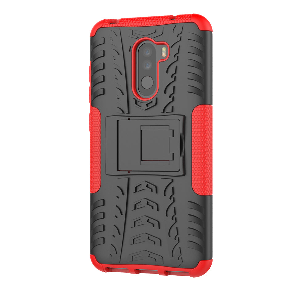 Anti-slip PC + TPU Hybrid Case with Kickstand for Xiaomi Pocophone F1 / Poco F1 in India