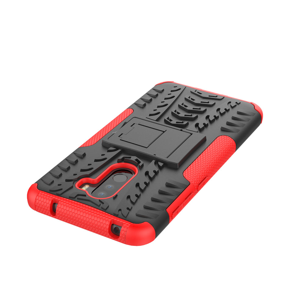 Anti-slip PC + TPU Hybrid Case with Kickstand for Xiaomi Pocophone F1 / Poco F1 in India