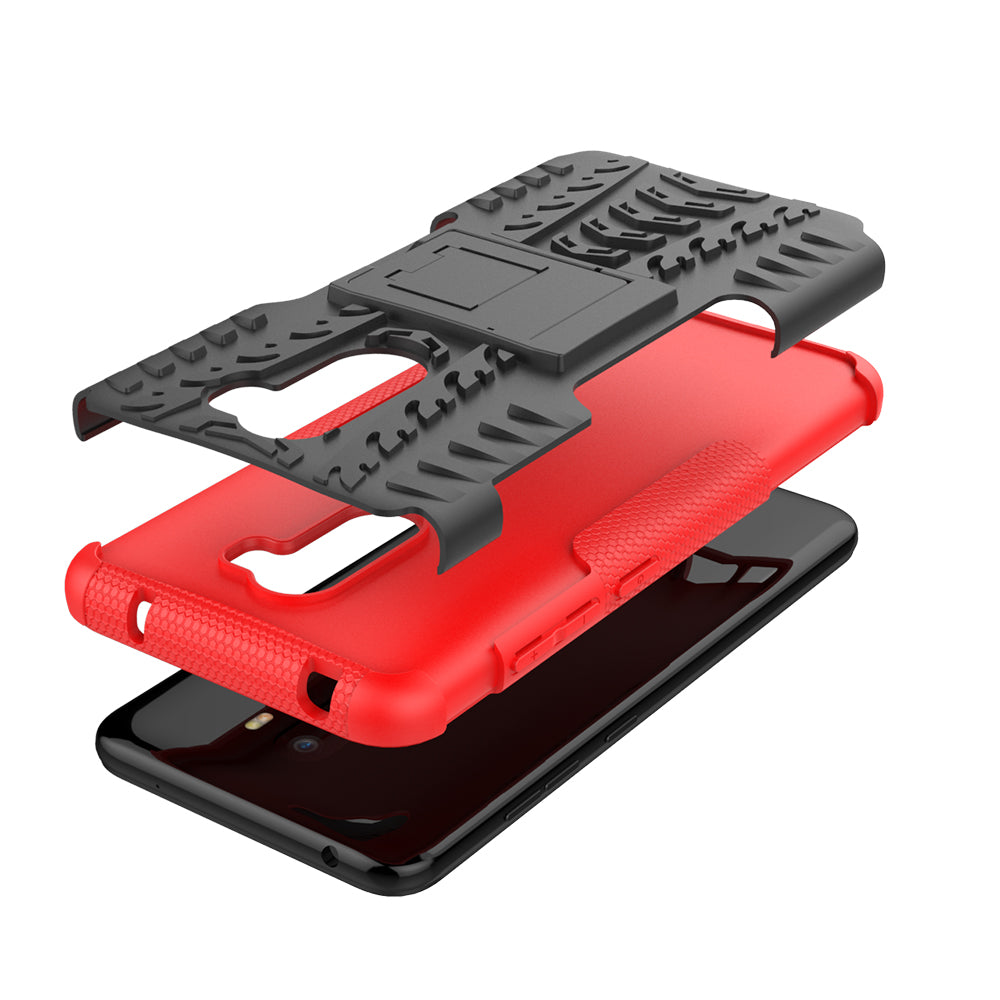 Anti-slip PC + TPU Hybrid Case with Kickstand for Xiaomi Pocophone F1 / Poco F1 in India