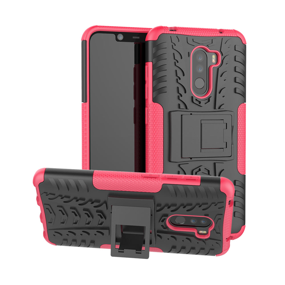 Anti-slip PC + TPU Hybrid Case with Kickstand for Xiaomi Pocophone F1 / Poco F1 in India