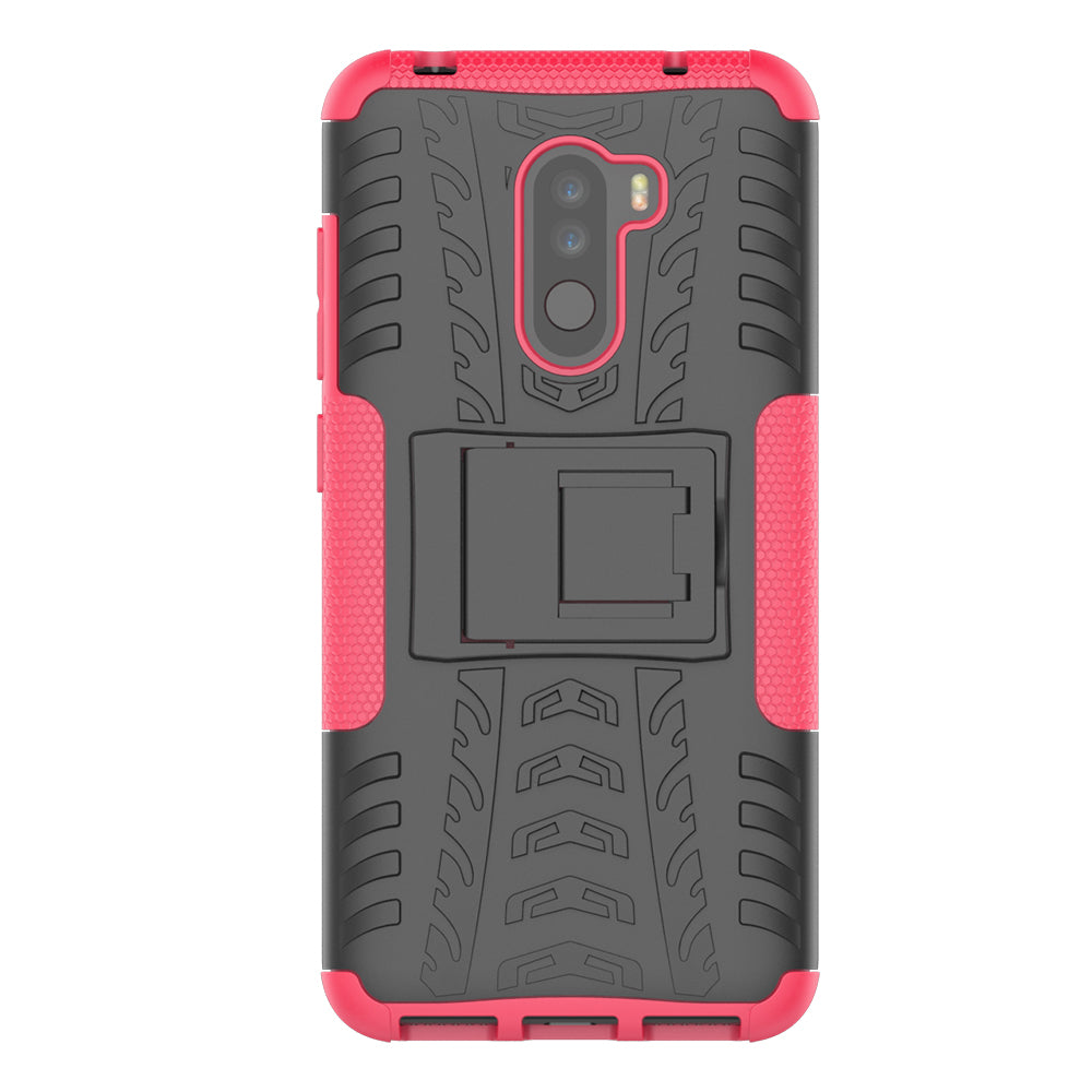 Anti-slip PC + TPU Hybrid Case with Kickstand for Xiaomi Pocophone F1 / Poco F1 in India