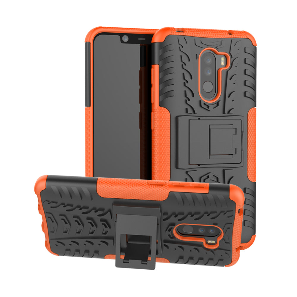 Anti-slip PC + TPU Hybrid Case with Kickstand for Xiaomi Pocophone F1 / Poco F1 in India