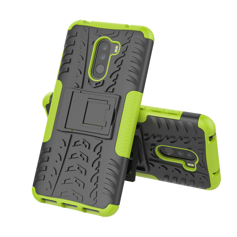 Anti-slip PC + TPU Hybrid Case with Kickstand for Xiaomi Pocophone F1 / Poco F1 in India
