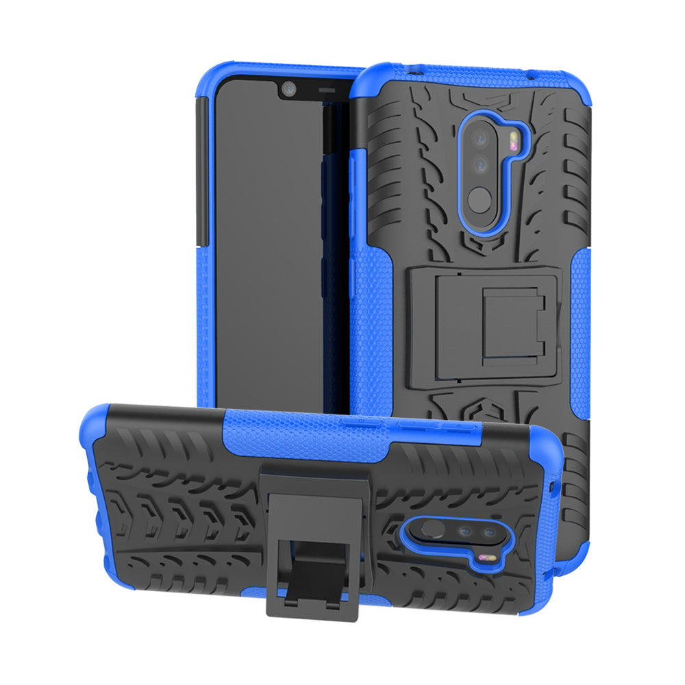 Anti-slip PC + TPU Hybrid Case with Kickstand for Xiaomi Pocophone F1 / Poco F1 in India