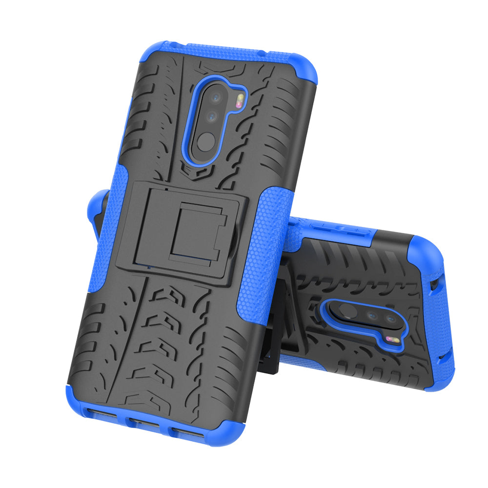 Anti-slip PC + TPU Hybrid Case with Kickstand for Xiaomi Pocophone F1 / Poco F1 in India