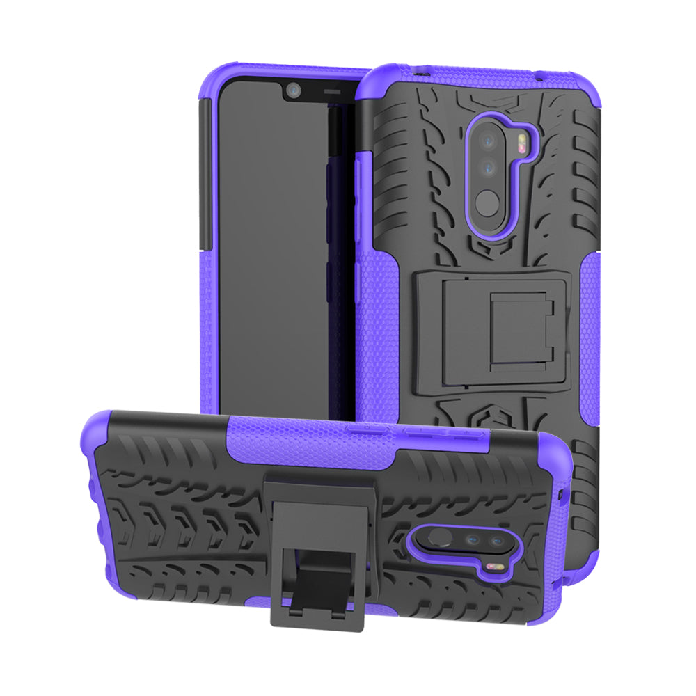 Anti-slip PC + TPU Hybrid Case with Kickstand for Xiaomi Pocophone F1 / Poco F1 in India