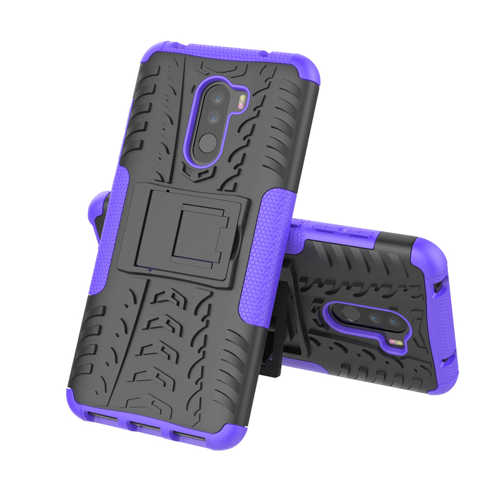 Anti-slip PC + TPU Hybrid Case with Kickstand for Xiaomi Pocophone F1 / Poco F1 in India