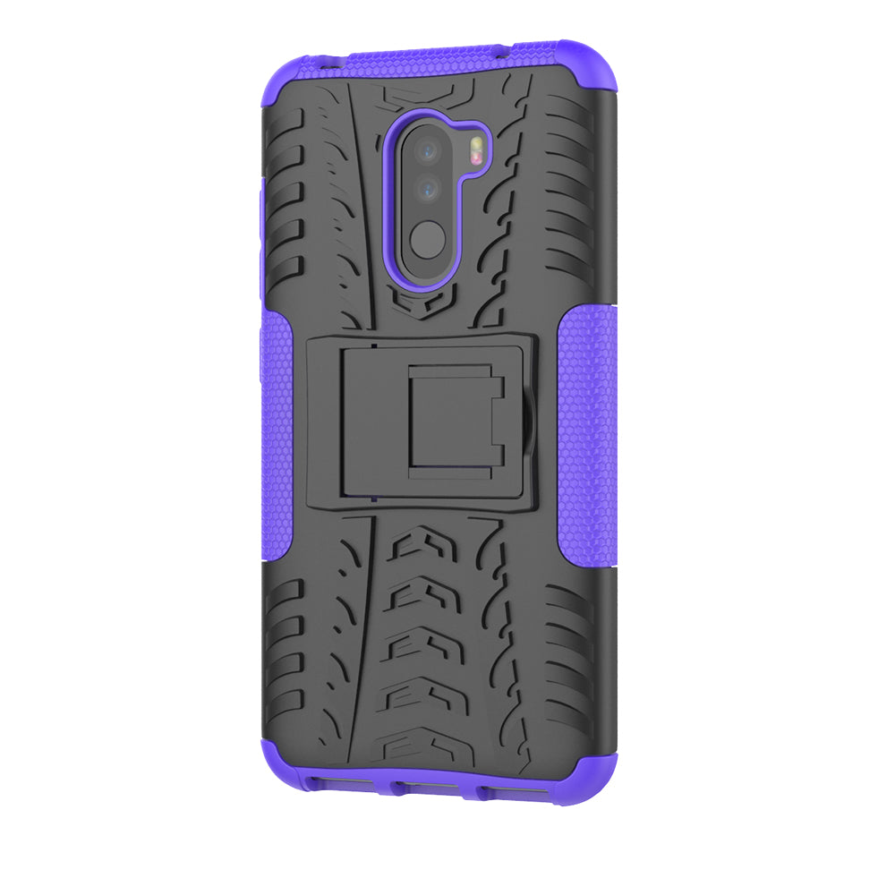 Anti-slip PC + TPU Hybrid Case with Kickstand for Xiaomi Pocophone F1 / Poco F1 in India