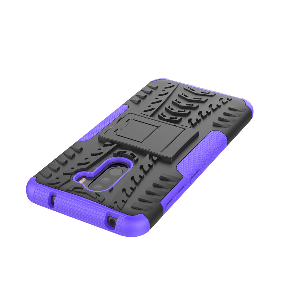 Anti-slip PC + TPU Hybrid Case with Kickstand for Xiaomi Pocophone F1 / Poco F1 in India