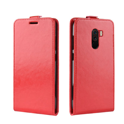 Crazy Horse Vertical Flip Card Holder Leather Cover for Xiaomi Pocophone F1 / Poco F1 (India)