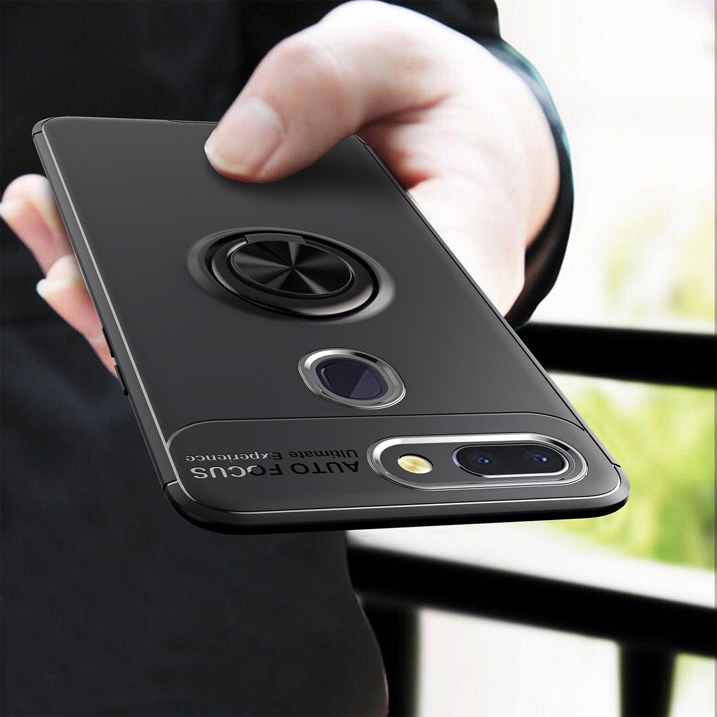 Finger Ring Kickstand Back TPU Case for Xiaomi Mi 8 Lite / Mi 8 Youth (Mi 8X) (Built-in Metal Sheet)