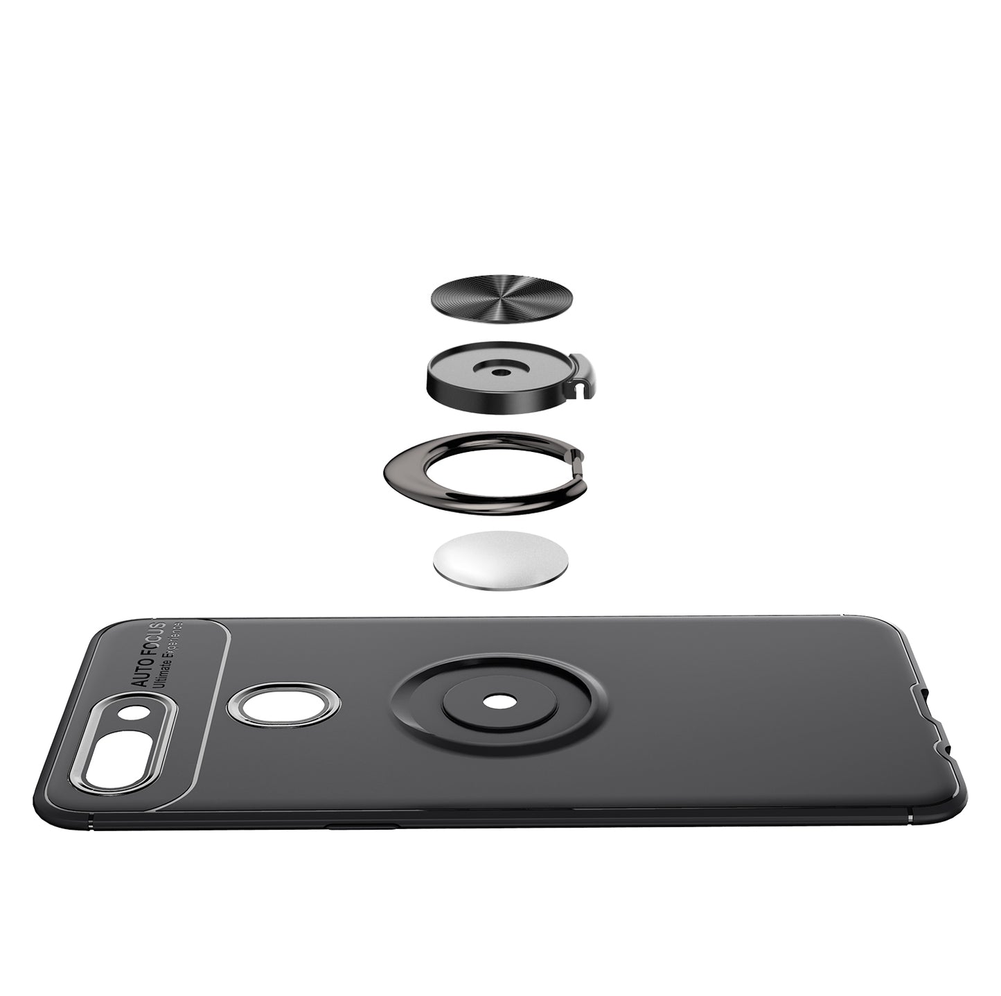 Finger Ring Kickstand Back TPU Case for Xiaomi Mi 8 Lite / Mi 8 Youth (Mi 8X) (Built-in Metal Sheet)