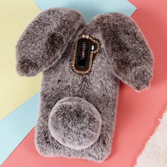 Rabbit Shape Warm Fur TPU Back Shell for Xiaomi Pocophone F1 / Poco F1 (India)