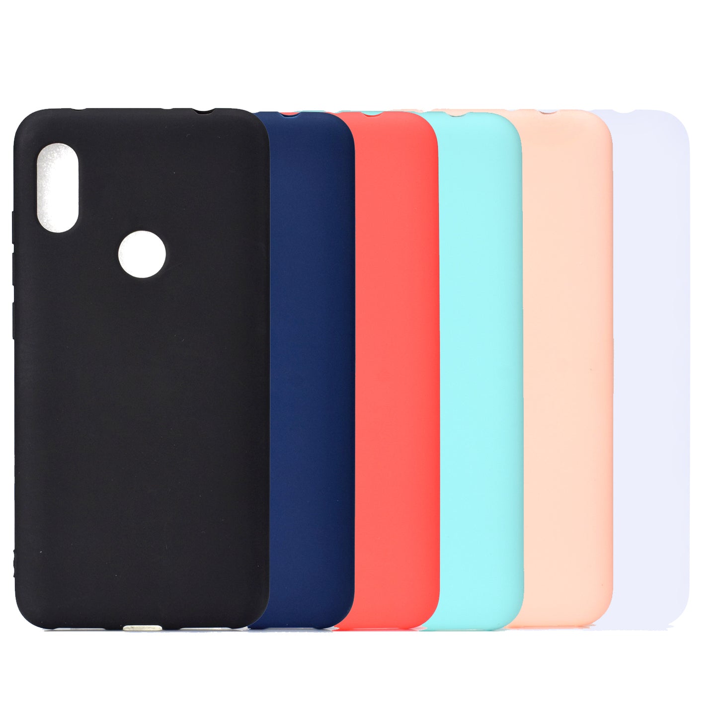 Solid Color Soft Matte TPU Back Case for Xiaomi Redmi Note 6 Pro