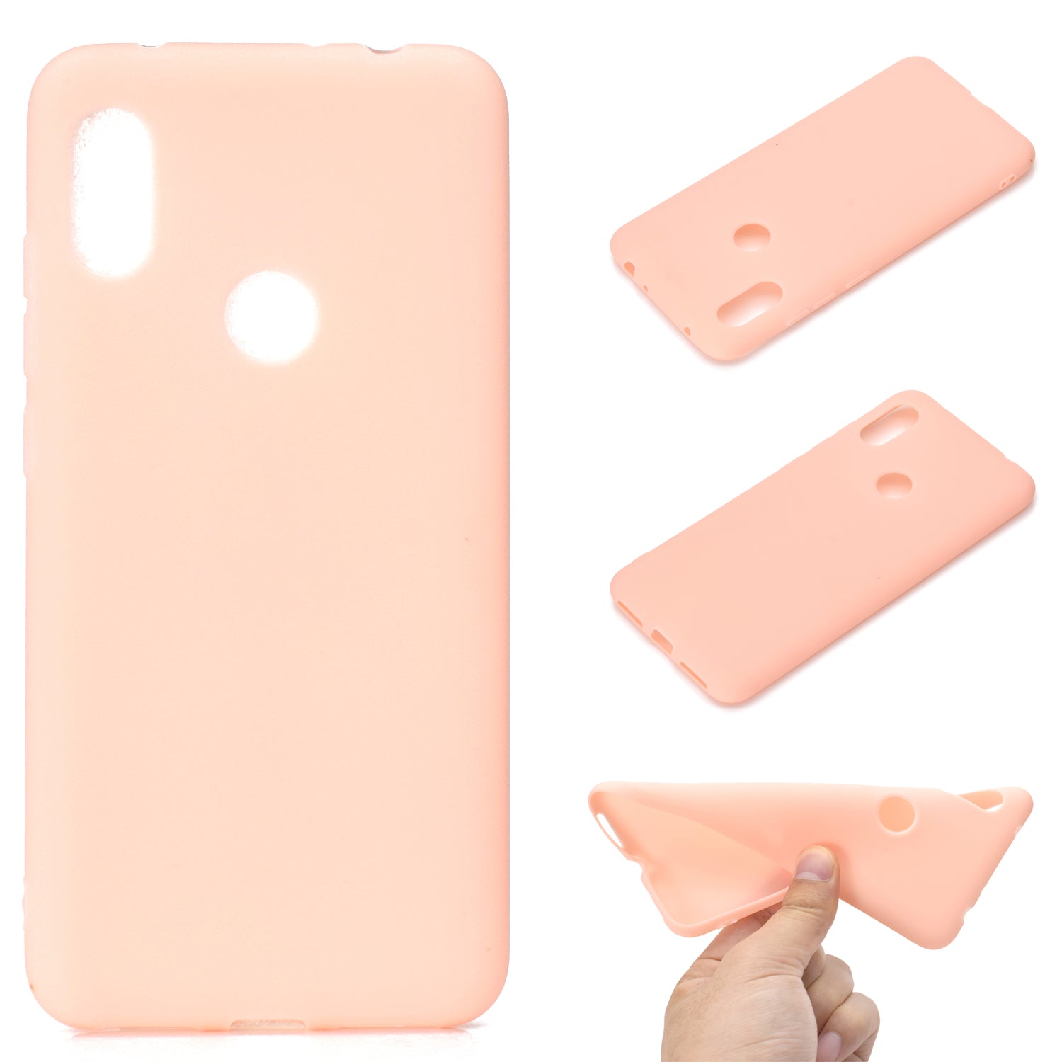 Solid Color Soft Matte TPU Back Case for Xiaomi Redmi Note 6 Pro