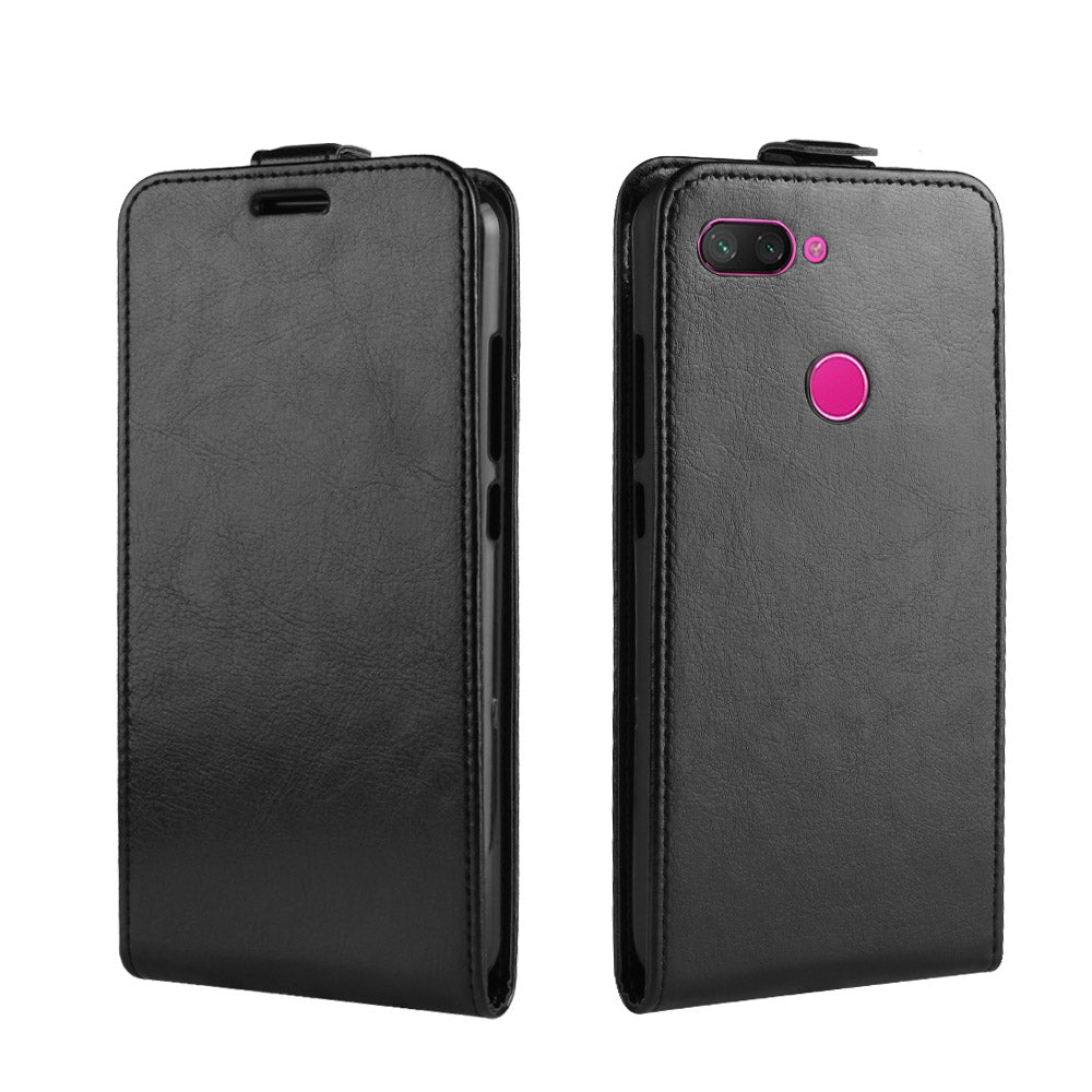 Crazy Horse Vertical Leather Card Holder Case for Xiaomi Mi 8 Lite / Mi 8 Youth (Mi 8X)