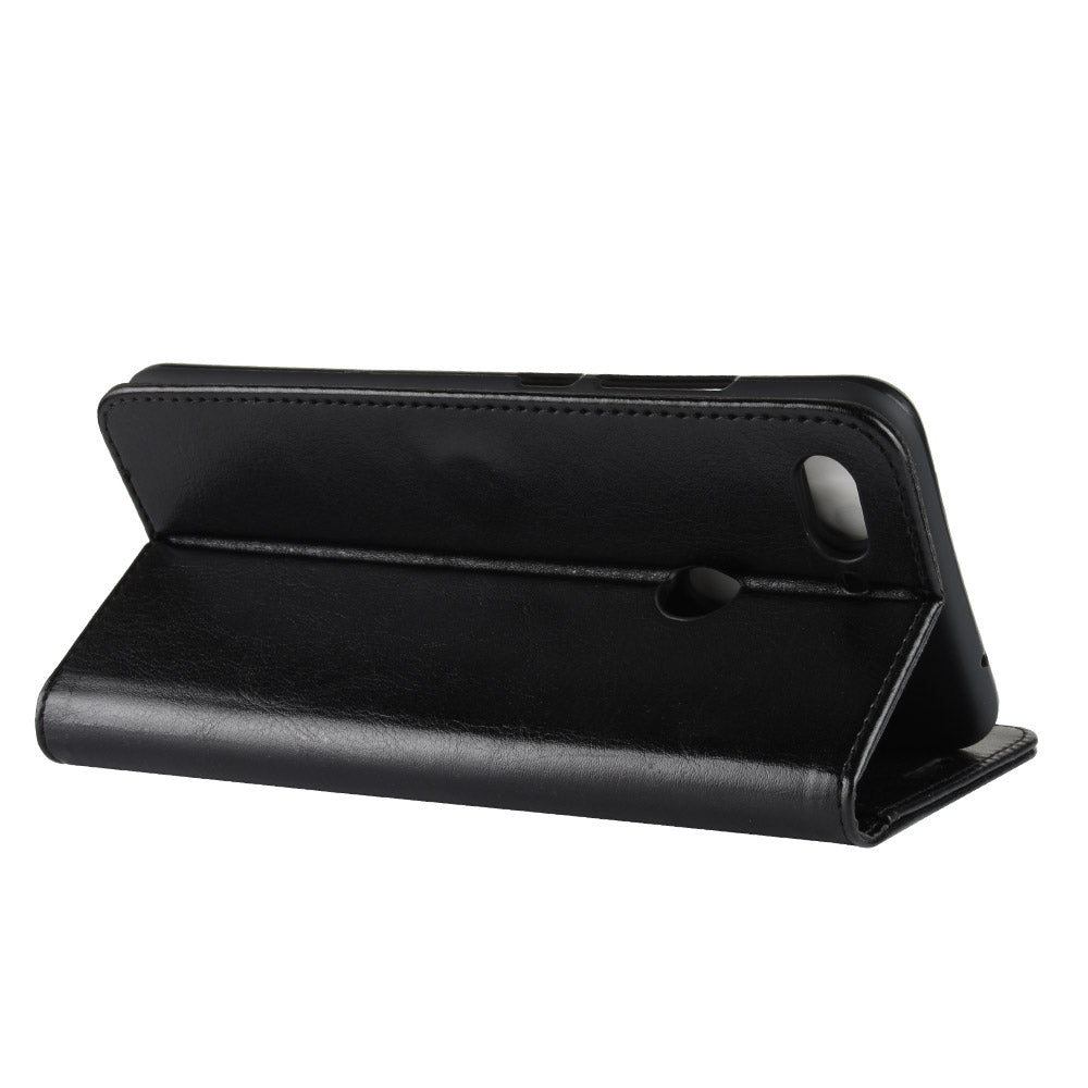Crazy Horse Wallet Stand Leather Cellphone Case for Xiaomi Mi 8 Lite/Mi 8 Youth (Mi 8X)