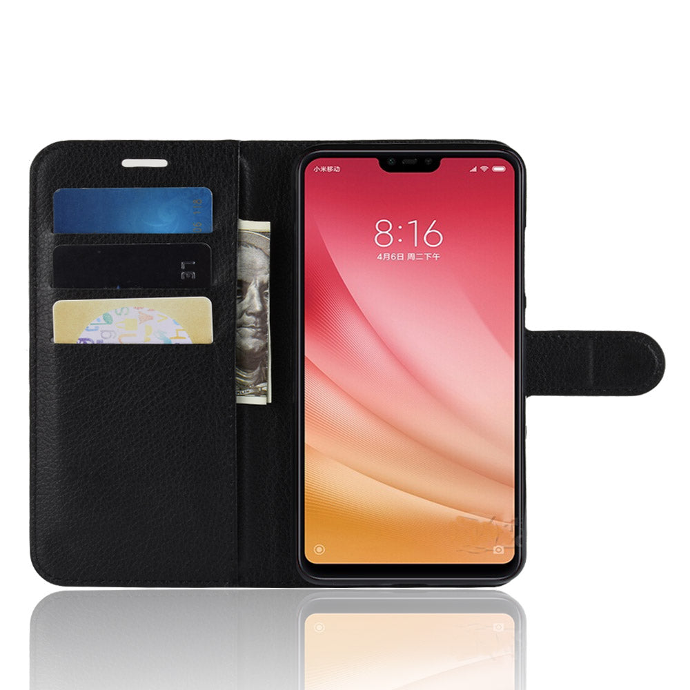 Litchi Texture Wallet Leather Mobile Case for Xiaomi Mi 8 Lite / Mi 8 Youth (Mi 8X)