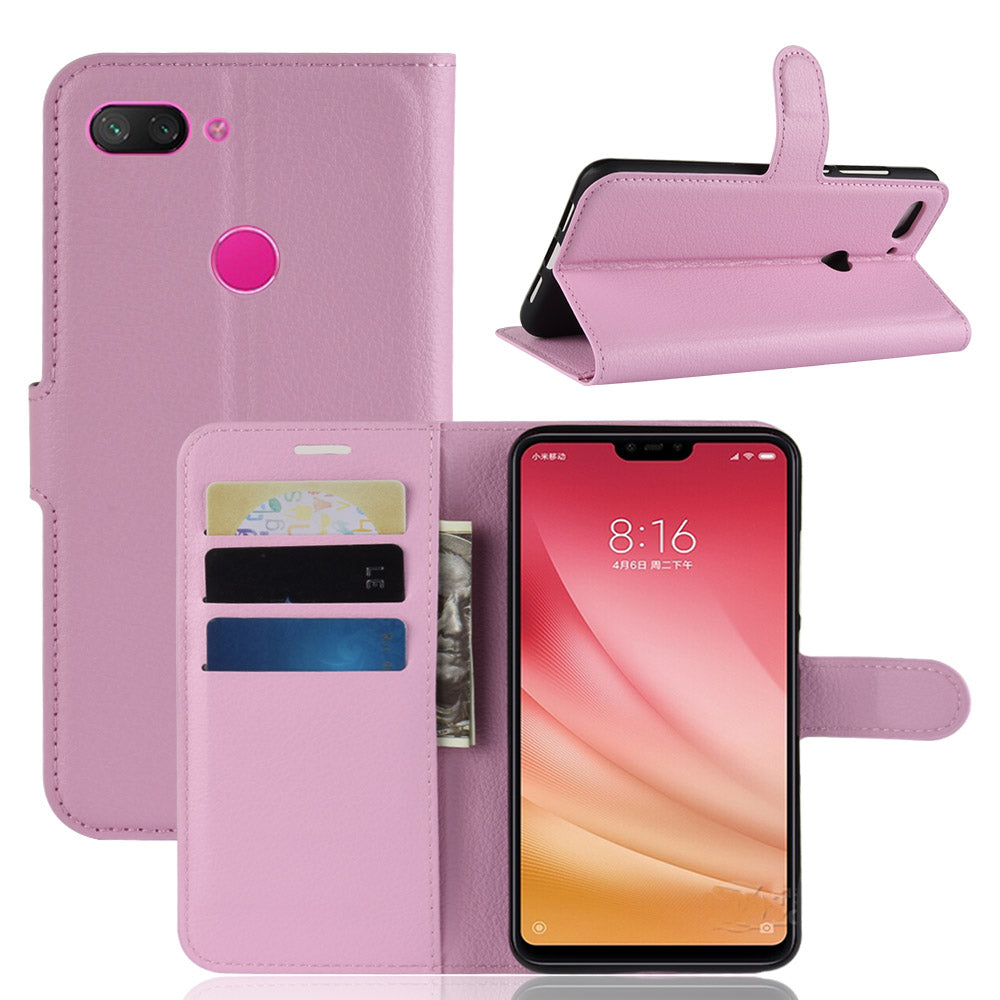 Litchi Texture Wallet Leather Mobile Case for Xiaomi Mi 8 Lite / Mi 8 Youth (Mi 8X)