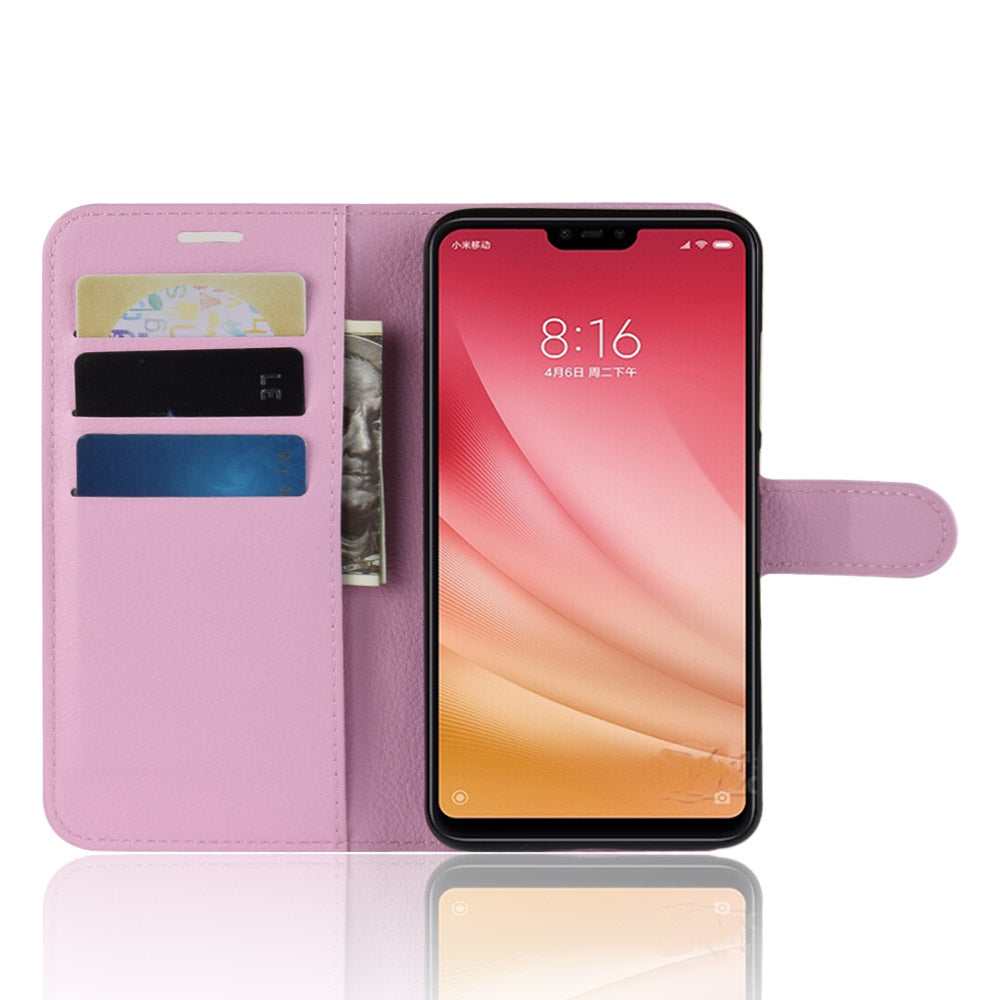 Litchi Texture Wallet Leather Mobile Case for Xiaomi Mi 8 Lite / Mi 8 Youth (Mi 8X)
