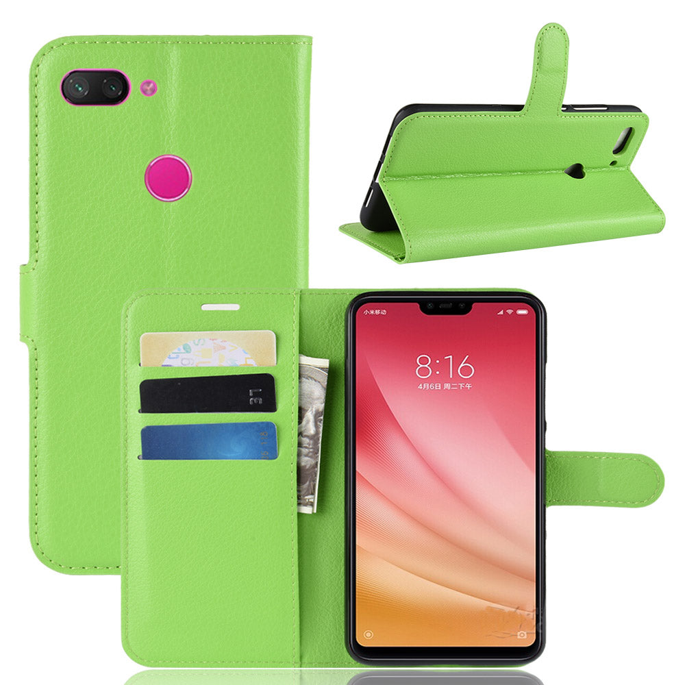 Litchi Texture Wallet Leather Mobile Case for Xiaomi Mi 8 Lite / Mi 8 Youth (Mi 8X)