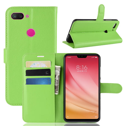 Litchi Texture Wallet Leather Mobile Case for Xiaomi Mi 8 Lite / Mi 8 Youth (Mi 8X)