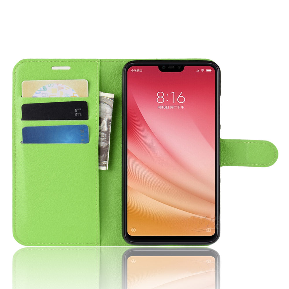 Litchi Texture Wallet Leather Mobile Case for Xiaomi Mi 8 Lite / Mi 8 Youth (Mi 8X)