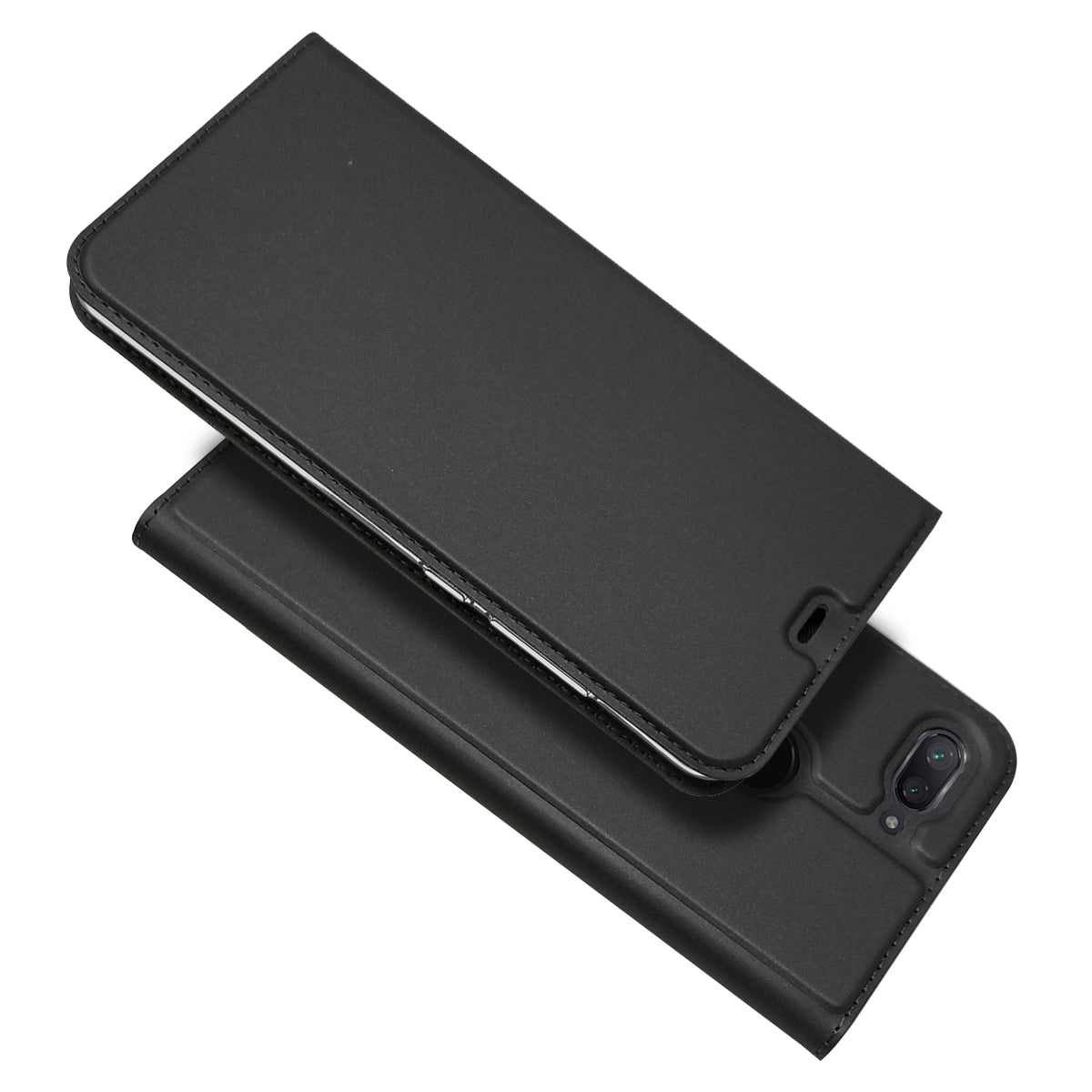 Auto-absorbed Leather Stand Card Holder Cellphone Cover Case for Xiaomi Mi 8 Lite / Mi 8 Youth (Mi 8X)