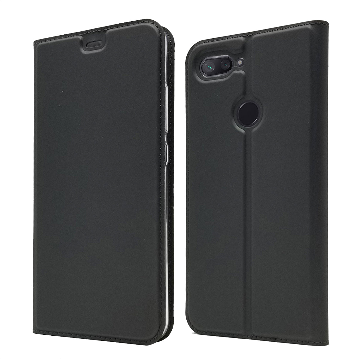 Auto-absorbed Leather Stand Card Holder Cellphone Cover Case for Xiaomi Mi 8 Lite / Mi 8 Youth (Mi 8X)