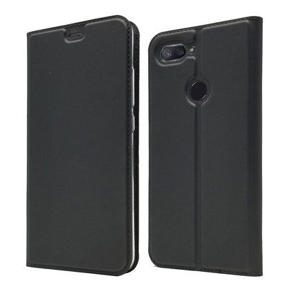 Auto-absorbed Leather Stand Card Holder Cellphone Cover Case for Xiaomi Mi 8 Lite / Mi 8 Youth (Mi 8X)