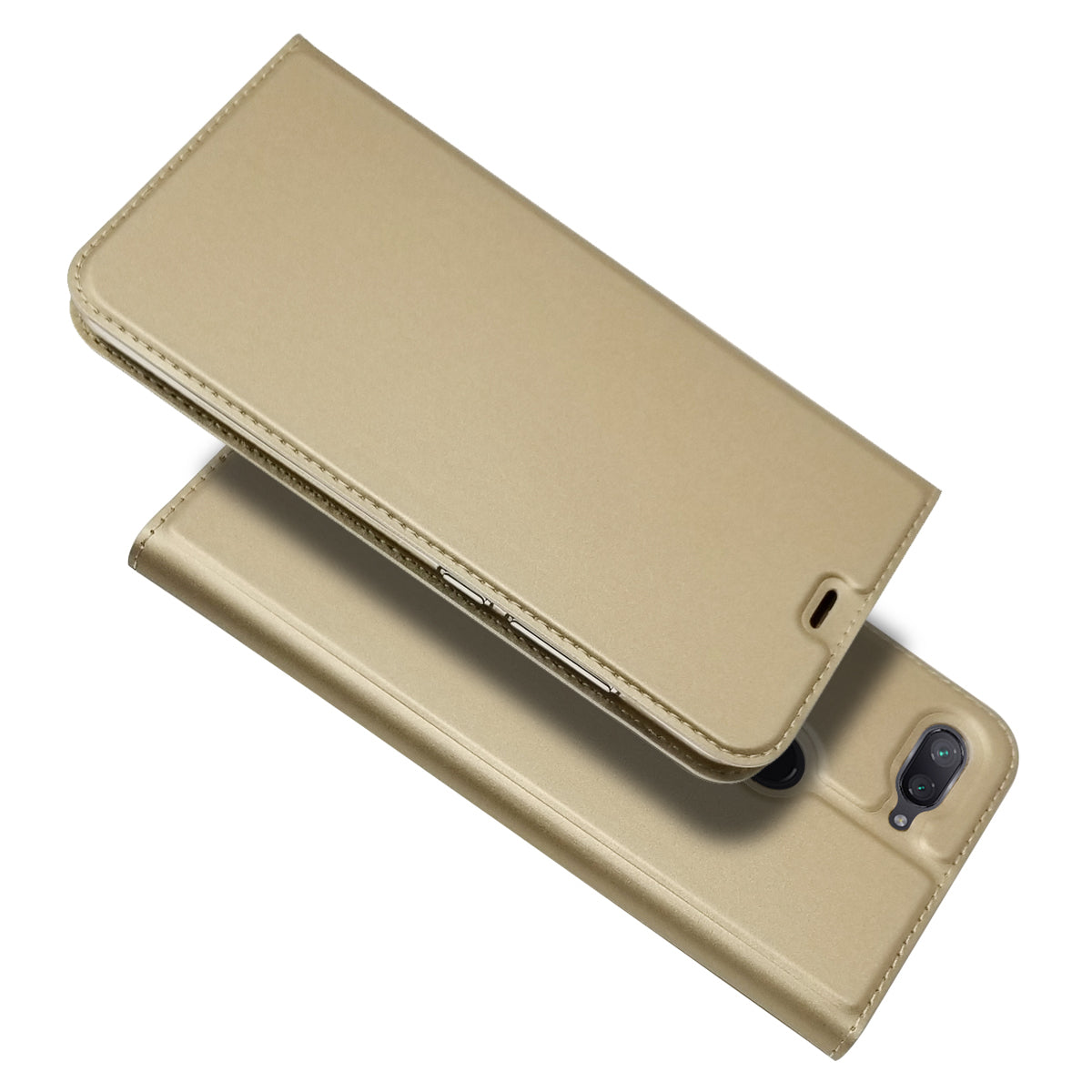 Auto-absorbed Leather Stand Card Holder Cellphone Cover Case for Xiaomi Mi 8 Lite / Mi 8 Youth (Mi 8X)