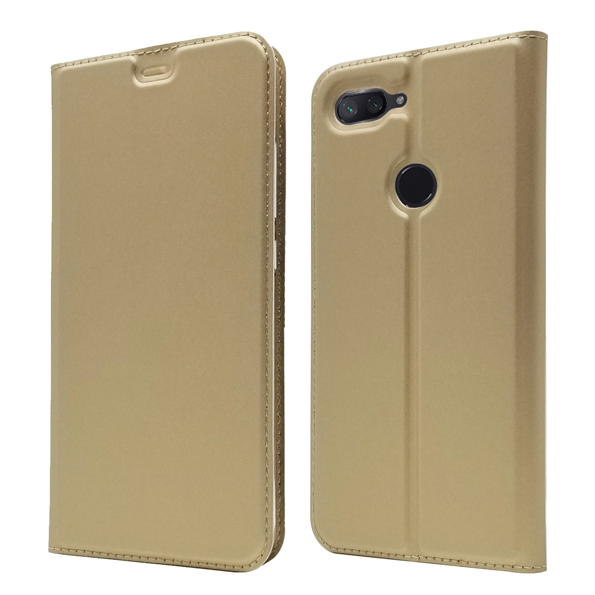 Auto-absorbed Leather Stand Card Holder Cellphone Cover Case for Xiaomi Mi 8 Lite / Mi 8 Youth (Mi 8X)