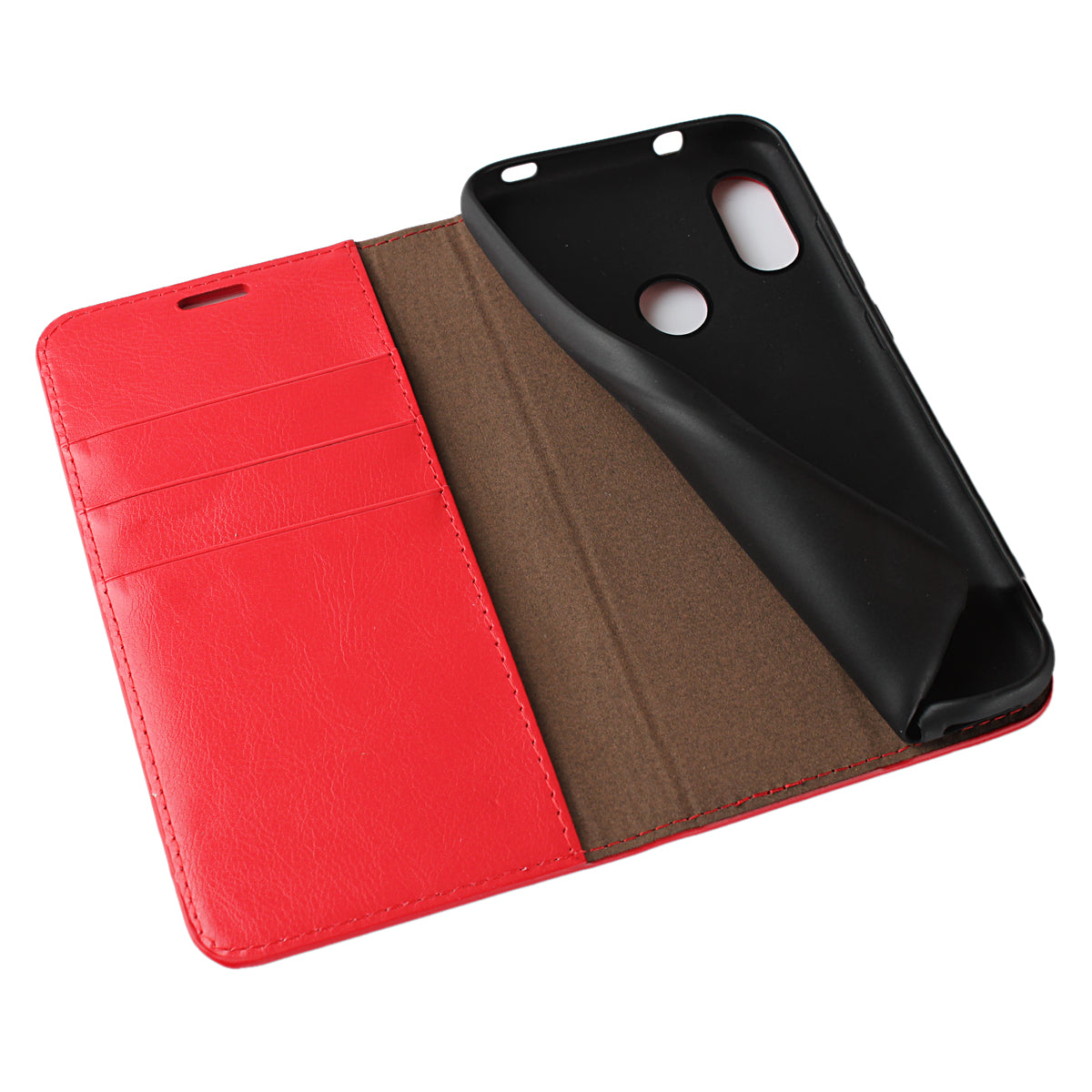Crazy Horse Wallet Stand Genuine Leather Cover for Xiaomi Mi A2 Lite/Redmi 6 Pro