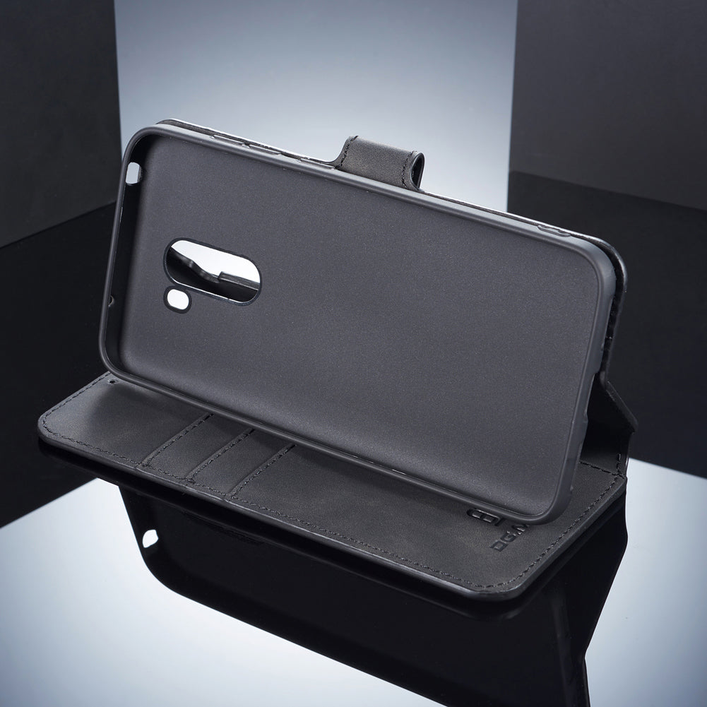 DG.MING Retro Style Leather Wallet Case for Xiaomi Pocophone F1 / Poco F1 in India