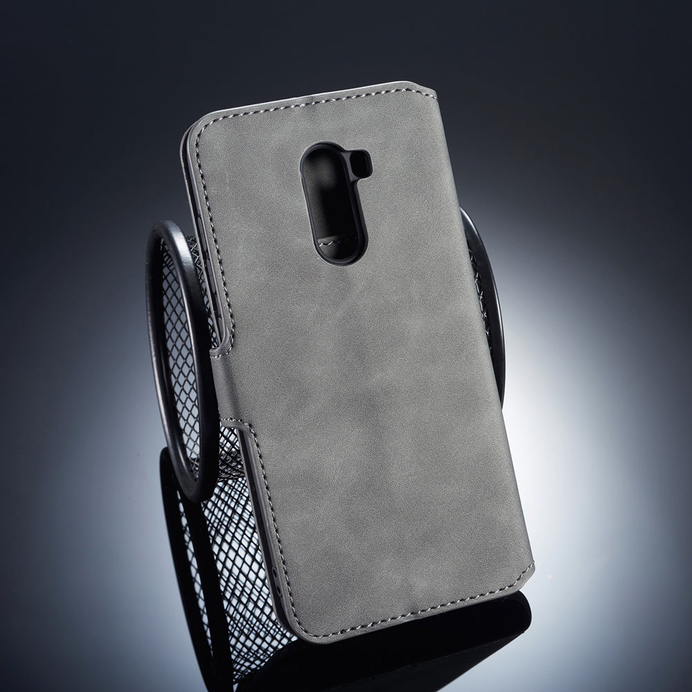 DG.MING Retro Style Leather Wallet Case for Xiaomi Pocophone F1 / Poco F1 in India