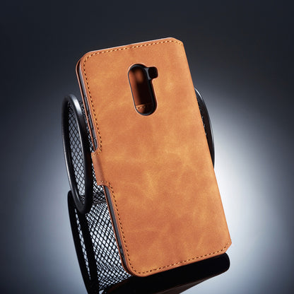 DG.MING Retro Style Leather Wallet Case for Xiaomi Pocophone F1 / Poco F1 in India
