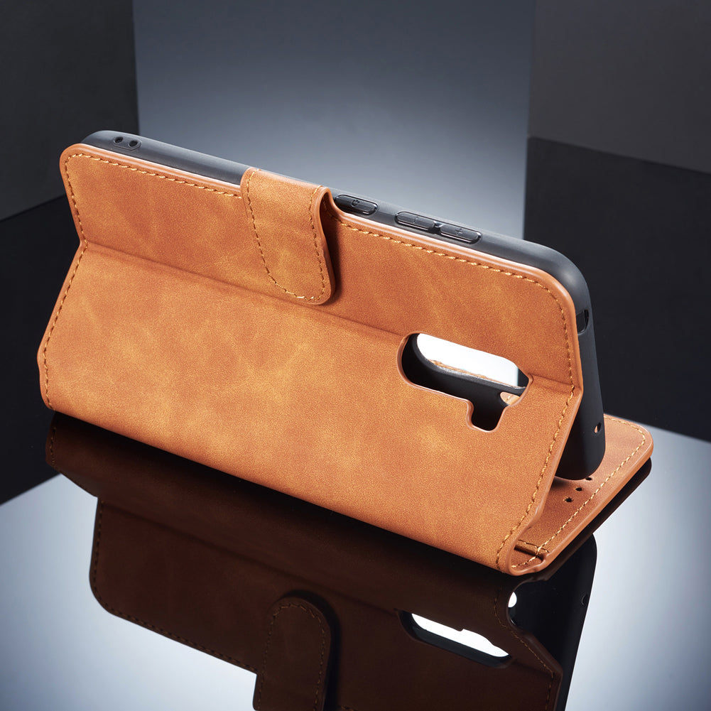 DG.MING Retro Style Leather Wallet Case for Xiaomi Pocophone F1 / Poco F1 in India