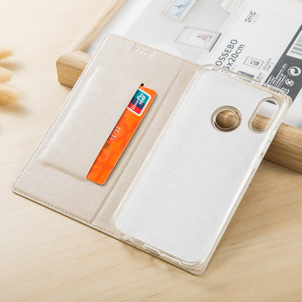 VILI DMX Cross Texture Stand Leather Case with Card Slot for Xiaomi Mi Mix 3 / Mix 3 5G