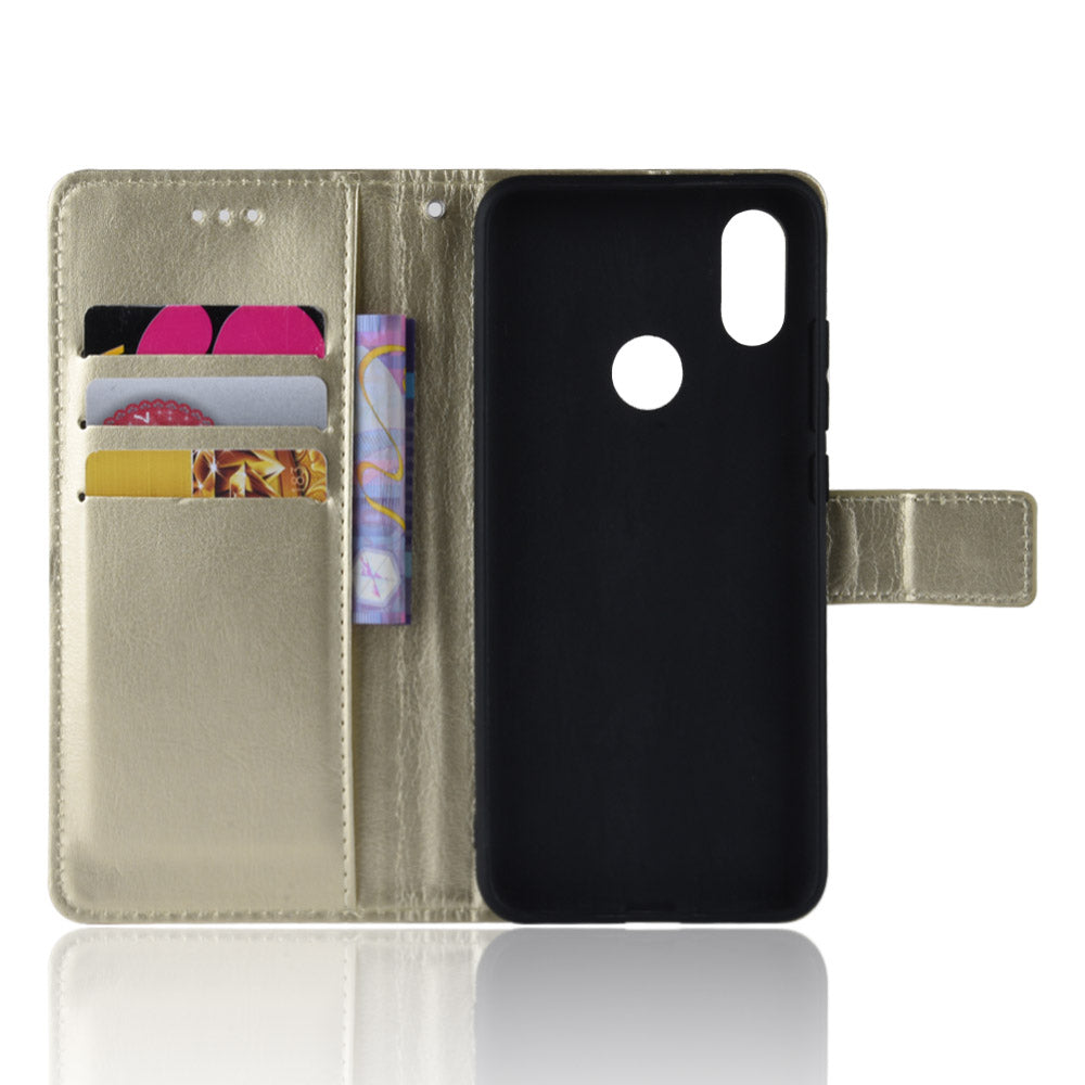 Crazy Horse Wallet Stand Leather Protective Cover for Xiaomi Mi A2 Lite / Redmi 6 Pro
