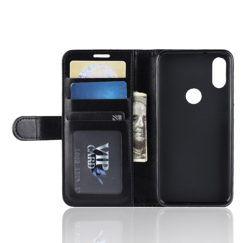 Crazy Horse PU Leather Stand Wallet Flip Case for Xiaomi Redmi Note 7S /Note 7 / Note 7 Pro (India)