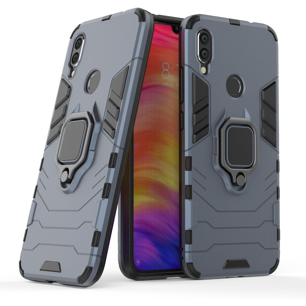 Cool Guard Ring Holder Kickstand PC TPU Hybrid Case for Xiaomi Redmi Note 7S /Note 7 / Note 7 Pro (India)