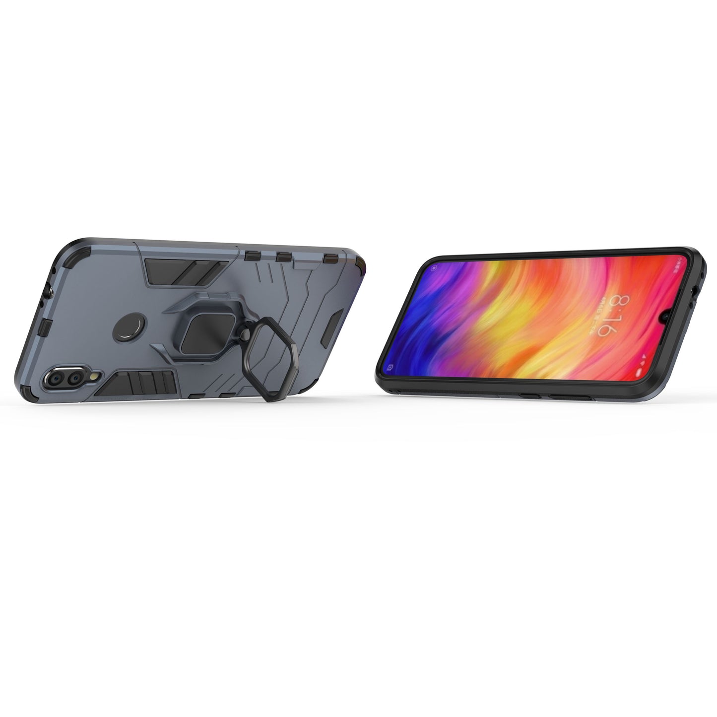 Cool Guard Ring Holder Kickstand PC TPU Hybrid Case for Xiaomi Redmi Note 7S /Note 7 / Note 7 Pro (India)