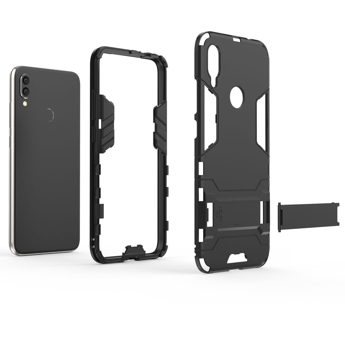 Plastic + TPU Hybrid Case with Kickstand for Xiaomi Redmi Note 7S /Note 7 / Note 7 Pro (India)