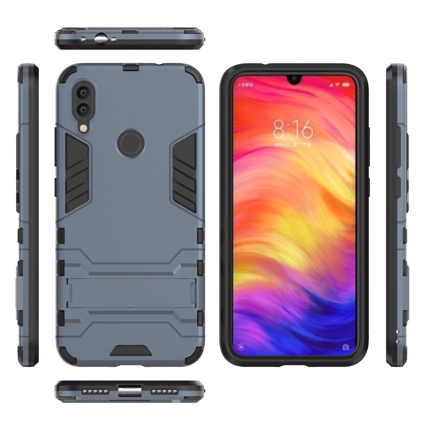 Plastic + TPU Hybrid Case with Kickstand for Xiaomi Redmi Note 7S /Note 7 / Note 7 Pro (India)