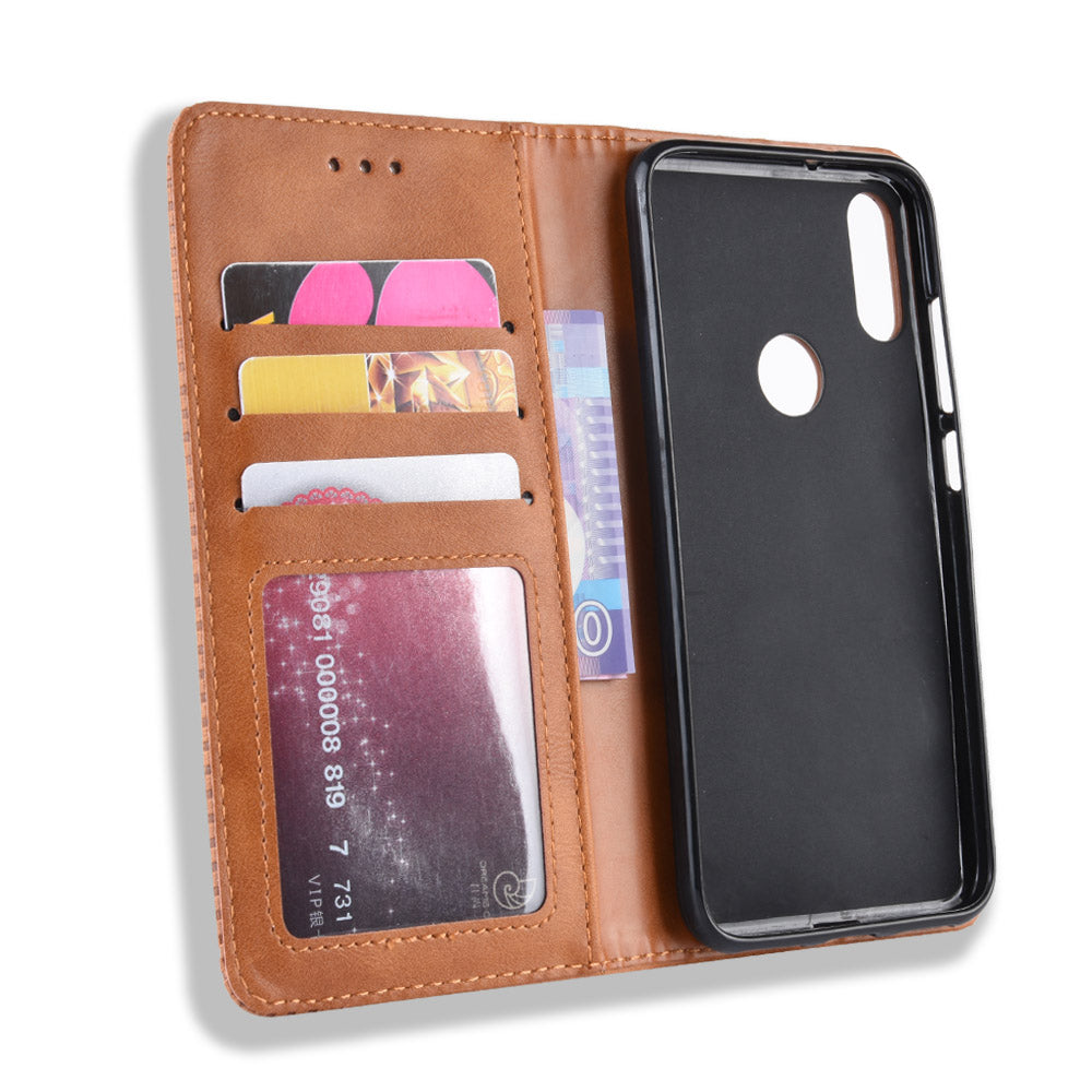 Vintage Style PU Leather Wallet Cover for Xiaomi Redmi Note 7S /Note 7 / Note 7 Pro (India)