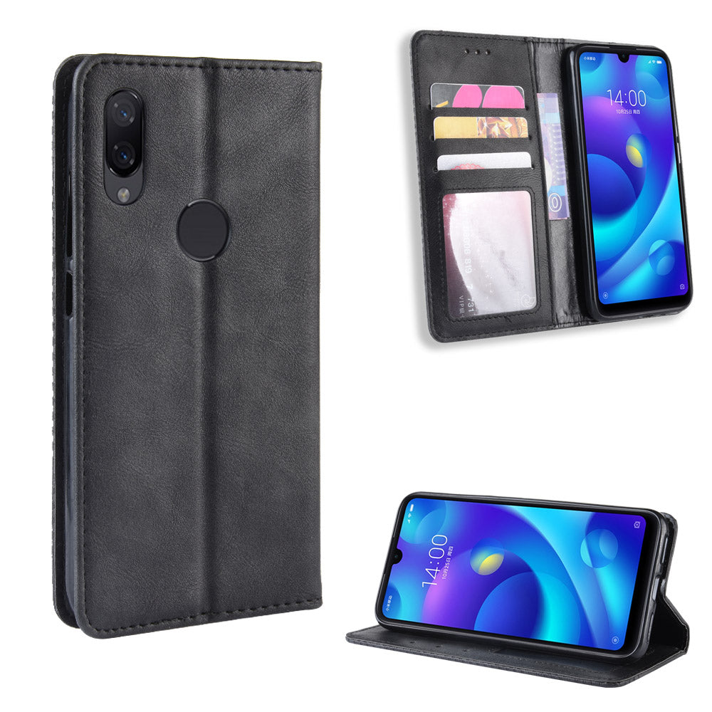 Vintage Style PU Leather Wallet Cover for Xiaomi Redmi Note 7S /Note 7 / Note 7 Pro (India)